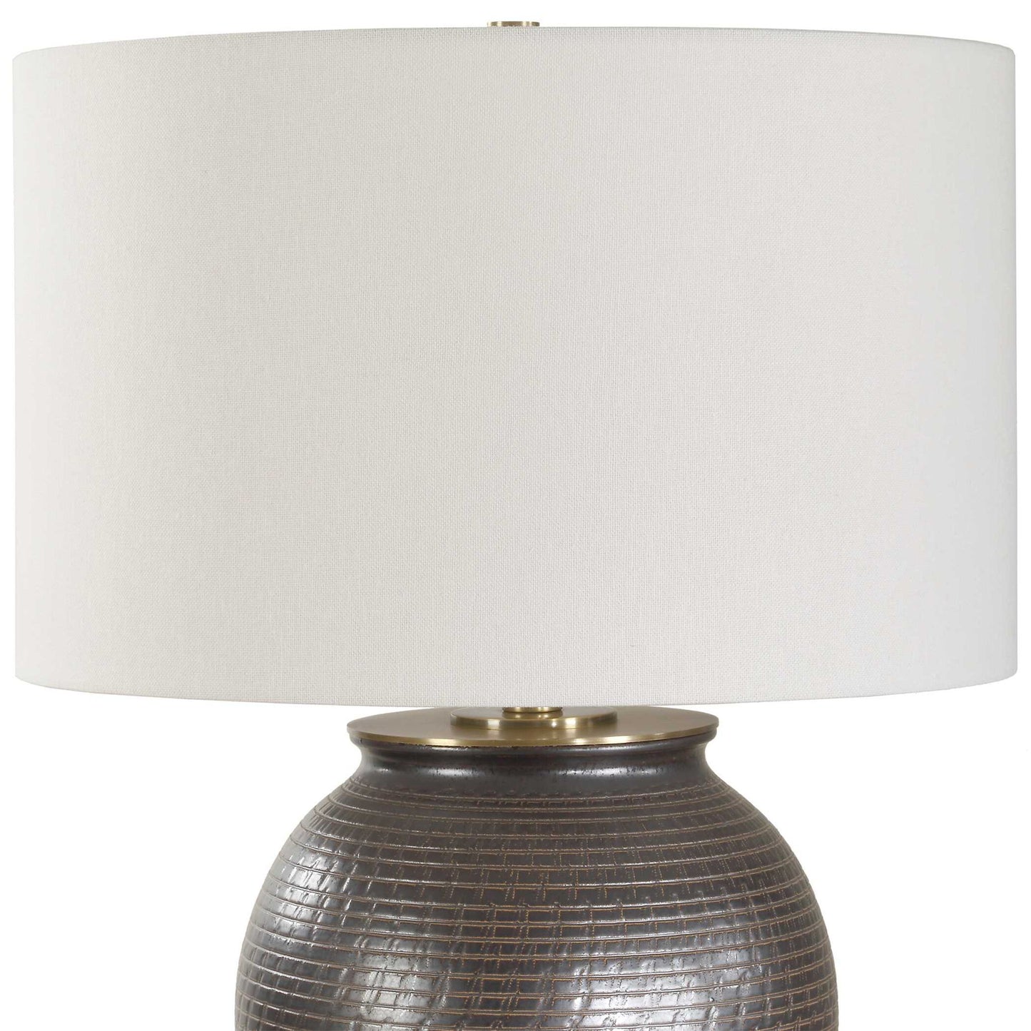 Hawkins - Ribbed Table Lamp - Bronze