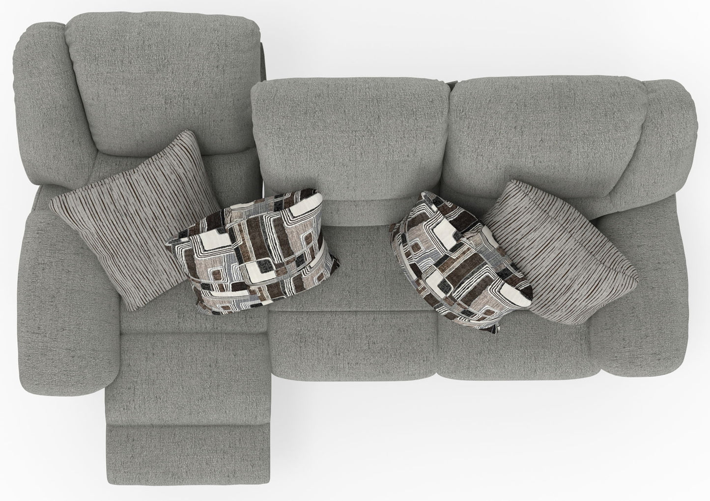 Trifecta - Sofa With 3 Recliners and Drop Down Table