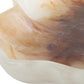 Organic Elegance - Wavy Oval Bowl - Brown / White