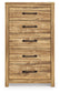 Maystonna - Five Drawer Chest - Brown