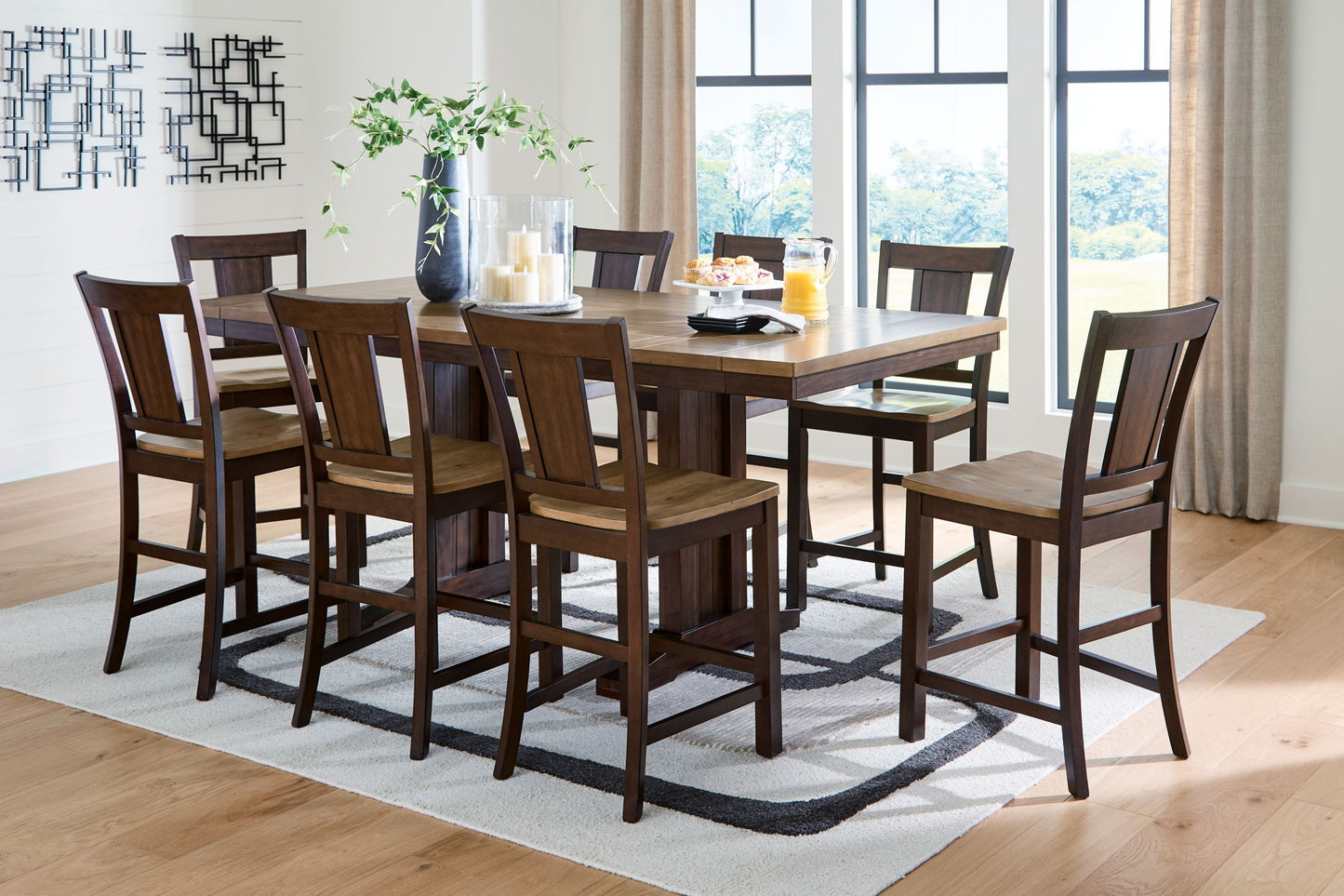 Rylandeen - Counter Height Extension Dining Table Set