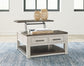 Darborn - Lift Top Cocktail Table - Gray / Brown