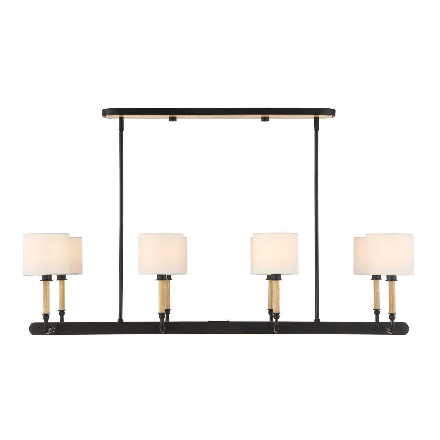 Franconia - 8 Light Pendant - Black / White