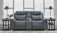 Mindanao - 2 Pc. - Power Reclining Sofa, Power Reclining Loveseat with Console - Steel