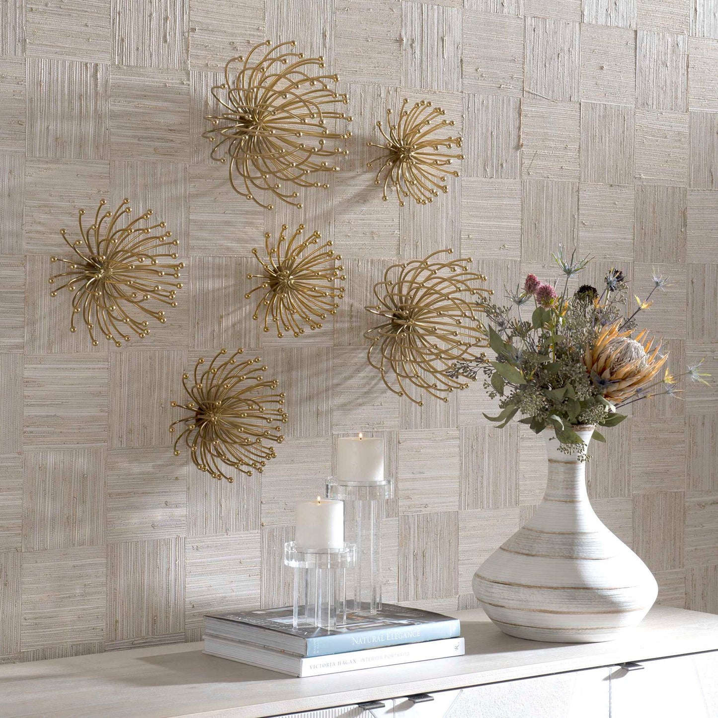 Aga - Gold Metal Wall Decor (Set of 3)