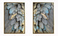 Hand Painted Textured Canvas in Frame - Pearl Silver