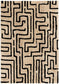 Timworth - 8' x 10' Washable Rug - Black / Beige