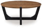 Hanneforth - Round Cocktail Table - Brown