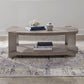 Harlow - Oval Cocktail Table - Sandstone & Satin Nickel