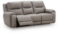 Real Moments - Power Reclining Sofa With Audio Seating - Ash