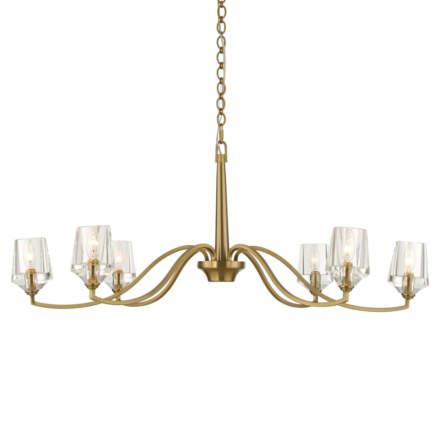Barcelona - 6 Light Brass Chandelier - Gold