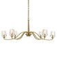 Barcelona - 6 Light Brass Chandelier - Gold