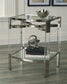 Chaseton - Accent Table - Clear / Silver Finish