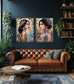 Jeweled Reverie I Gloss Canvas In Frame - Blue / Brown