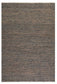 Tobais - Rescued Leather & Fabric Rug