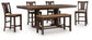 Rylandeen - Counter Height Extension Dining Table Set
