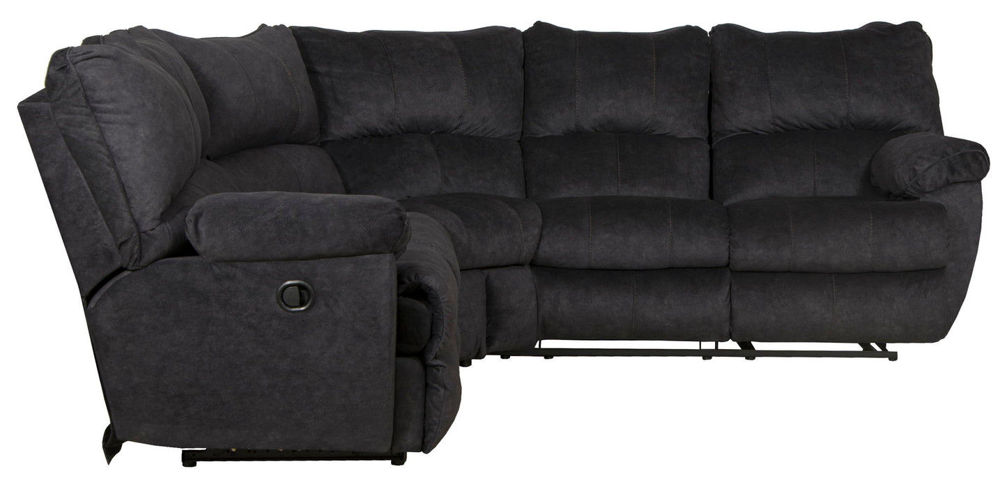 Shane - 2 Piece Reclining Sectional - Smoke