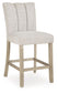 Larawyn - Upholstered Barstool (Set of 2) - Bisque