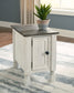 Havalance - Chair Side End Table - White / Gray