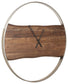 Panchali - Wall Clock - Brown / Silver Finish