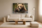Gentle Embrace - 40" x 60" Framed Wall Art - Dark Brown