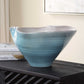 Blue Crest - Ceramic Bowl - Blue