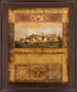 Tuscan Village Mosaic - 28" x 34" Framed Wall Art - Dark Brown