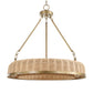 Ladakh - 9 Light Round Wicker Pendant - Gold