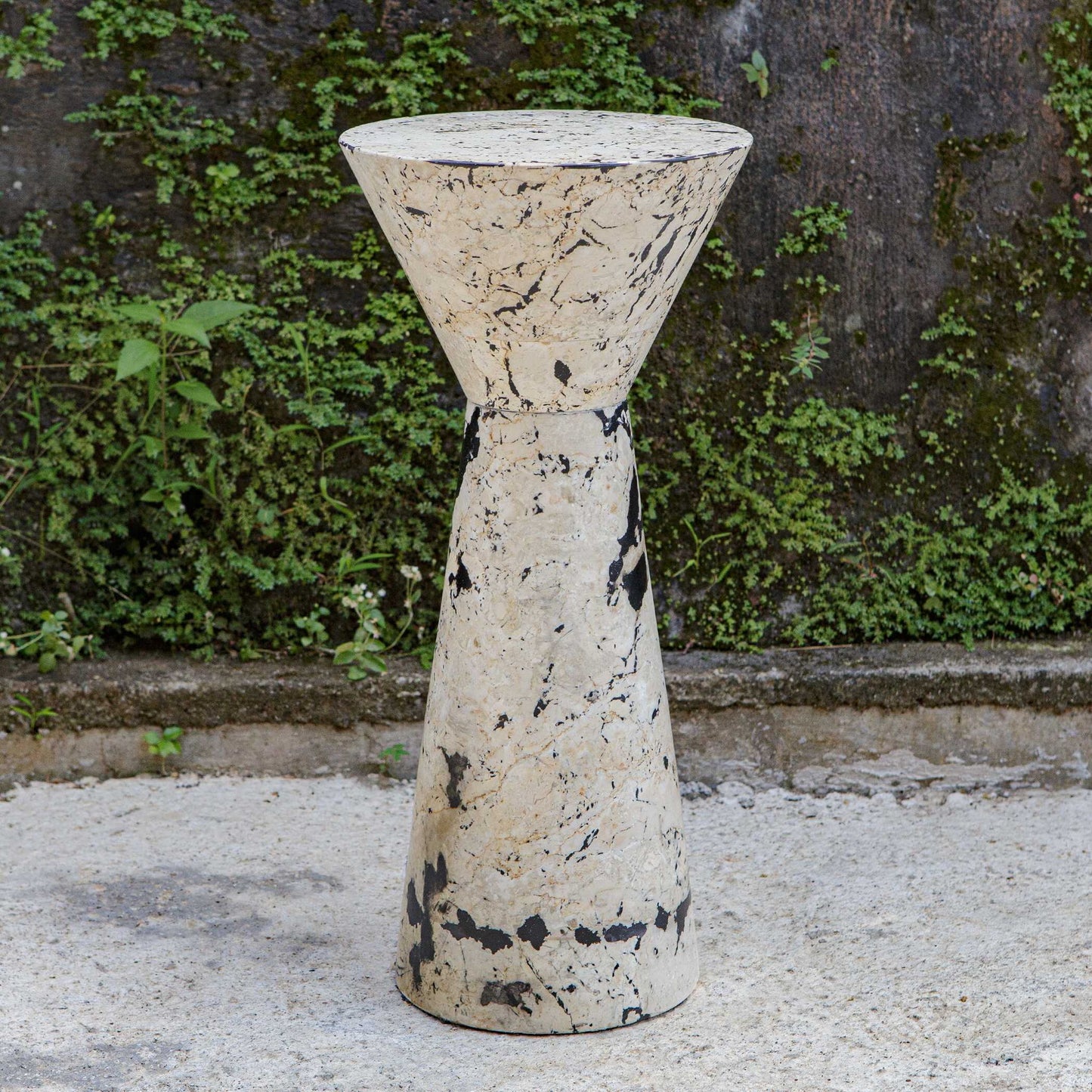 Lenora - Stone Drink Table - Black