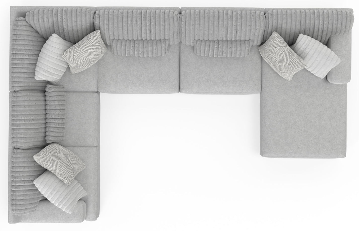 Logan - Upholstered Sectional With Comfort Coil Seating And Accent Pillows Included