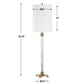 York - Crystal Buffet Lamp - Brass