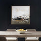 The Other Side - Framed Abstract Art - Black / Brown / Gray / Green / Orange / White / Yellow