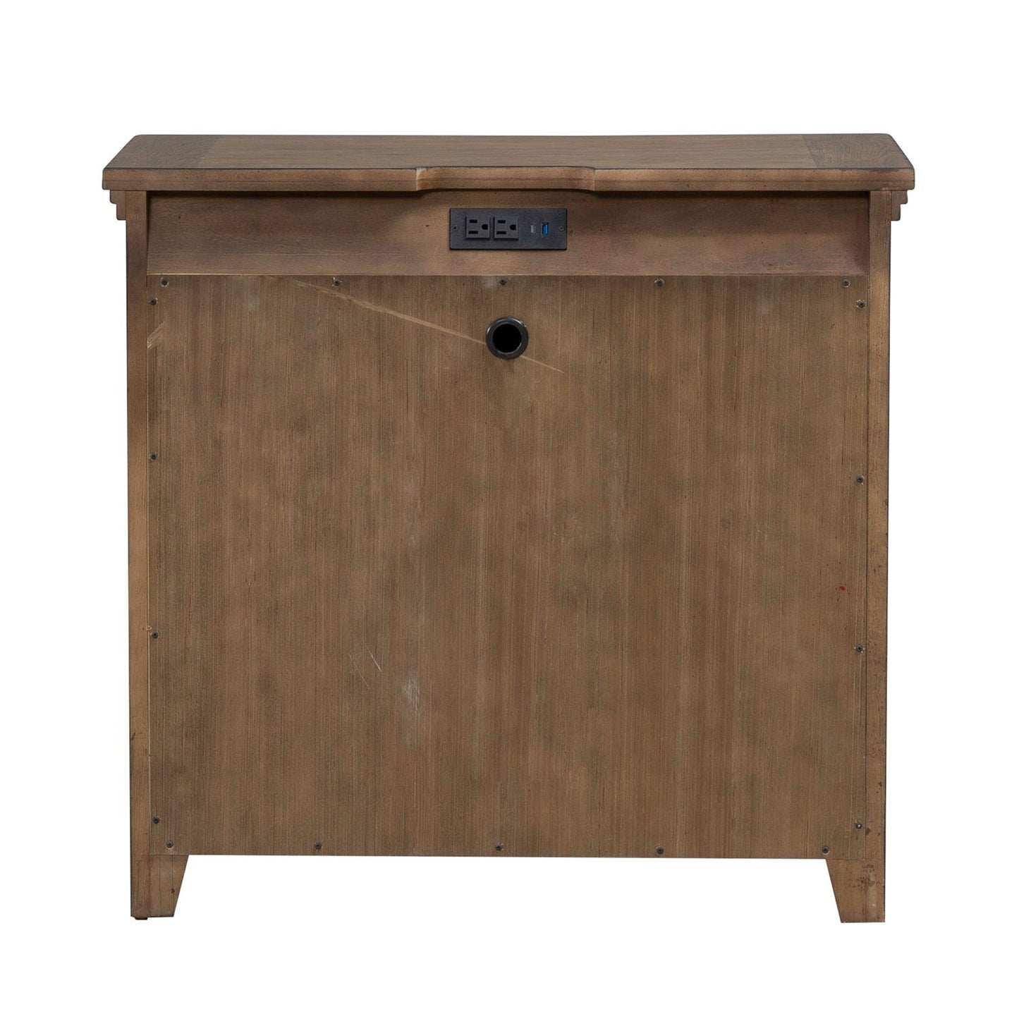 Carolina Park - 2 Door Bedside Chest With Charging Station - Brown