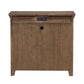 Carolina Park - 2 Door Bedside Chest With Charging Station - Brown