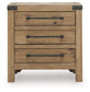 Ridgester - Three Drawer Night Stand - Light Brown
