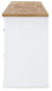 Ashbryn - Extra Large TV Stand - White / Natural