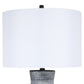 Textured Aura Textured Ceramic Table Lamp (Set of 2) - Textured Black And White Ceramic