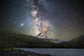 Tempered Glass With Foil - Starry Mountain - Dark Gray