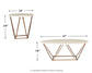 Tarica - Occasional Table Set (Set of 3) - White / Metallic