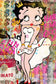 Playful Queen Pop - 32" x 48" Framed Wall Art - Pink