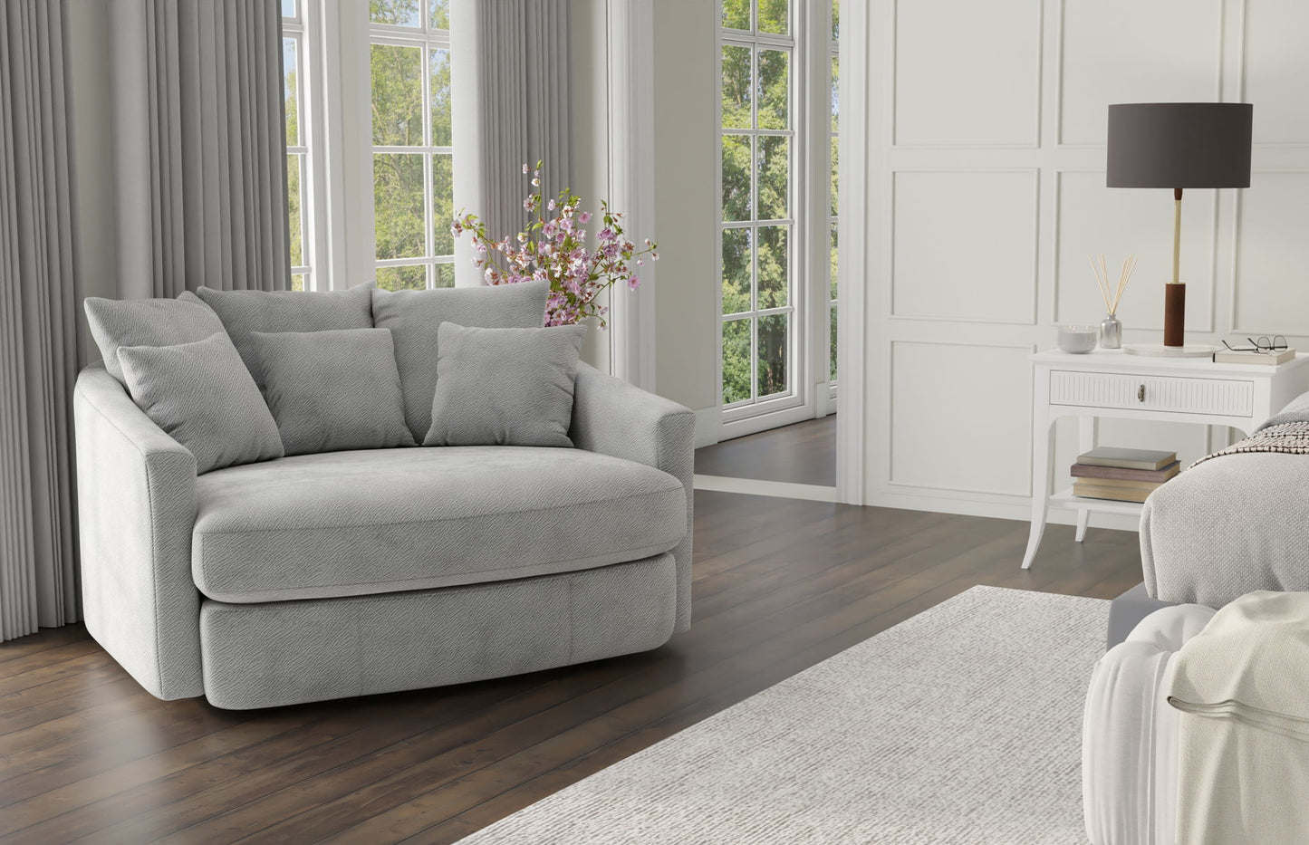 Matty - Round Accent Cuddle Chaise