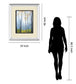 Tranquil River By Striffolino R. Mirrored Frame - Light Blue