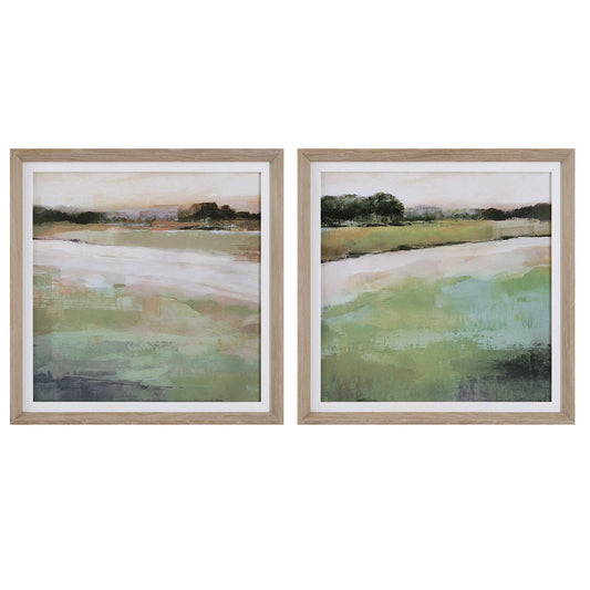 Vivid Vista - Framed Prints (Set of 2) - Green