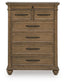 Karallin - Seven Drawer Chest - Medium Brown