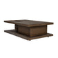 Athens - Rectangular Coffee Table With Casters - Chocolate Brown