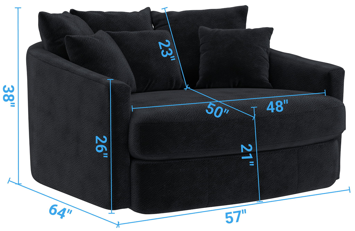 Matty - Round Accent Cuddle Chaise