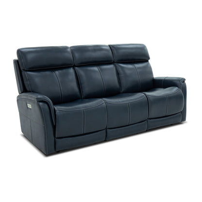 View - Power Reclining Sofa With Console, Power Headrest & Lumbar