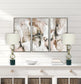 "Marble Harmony" Metal Table Lamp On Marble Base (Set of 2) - Green Marble / Matte Golden Bronze
