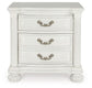 Montelaine - Three Drawer Night Stand - Antique White