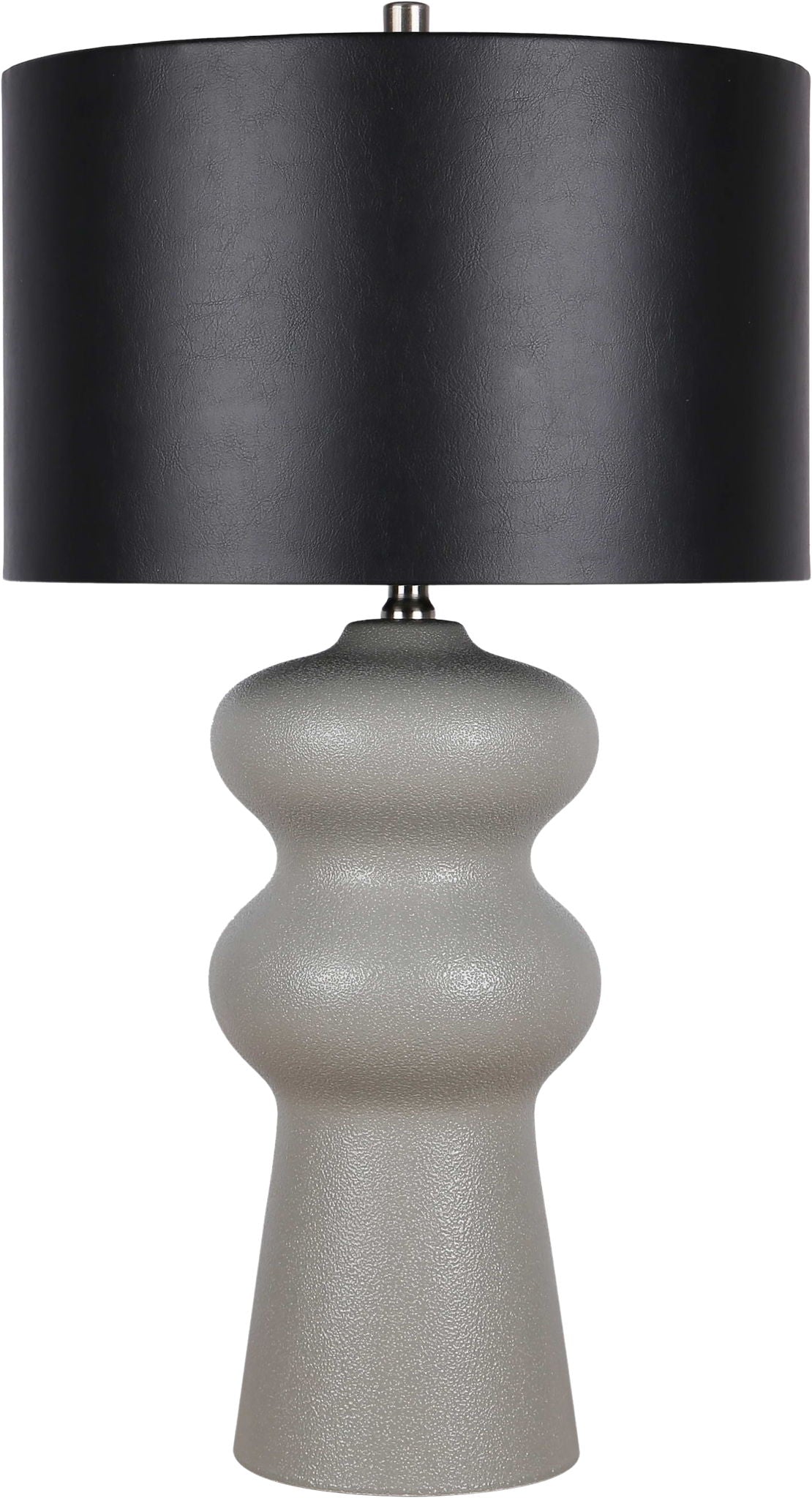 "Echo Essence" Ceramic Table Lamp - Textured Gray